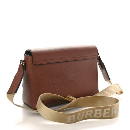 Burberry Calfskin Vintage Check Note Crossbody Bag Tan 3 of 9