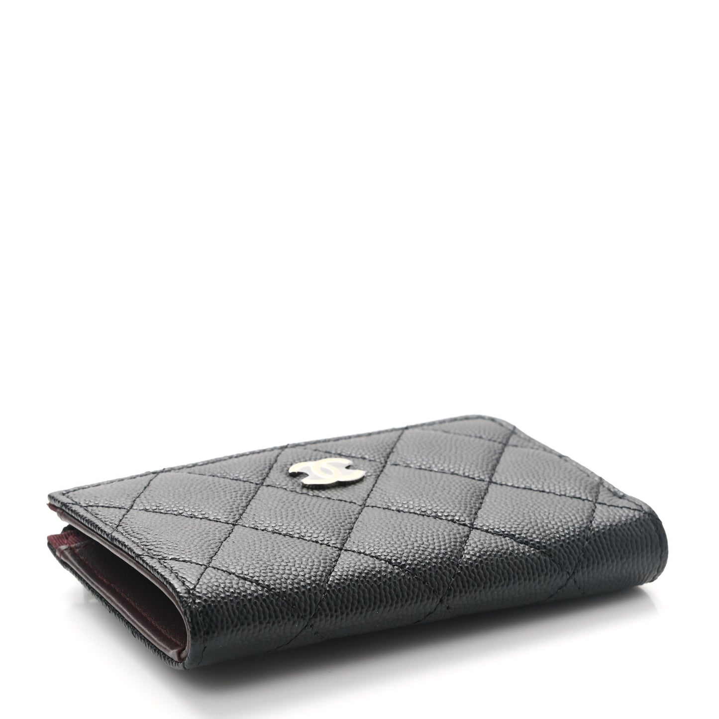 Caviar Quilted Key Holder Case Black