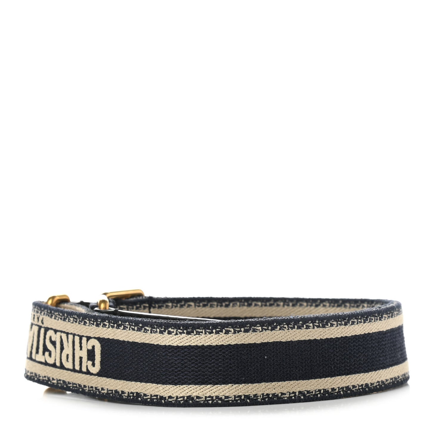 Canvas Embroidered Shoulder Strap Blue