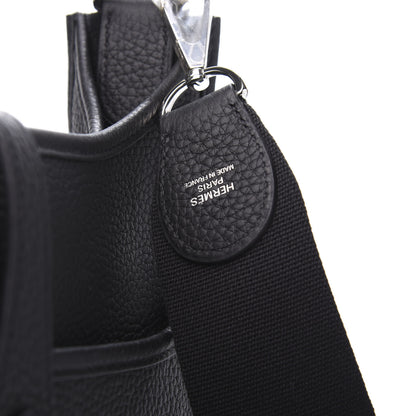 Hermes Taurillon Clemence Evelyne III PM Black 10 of 11