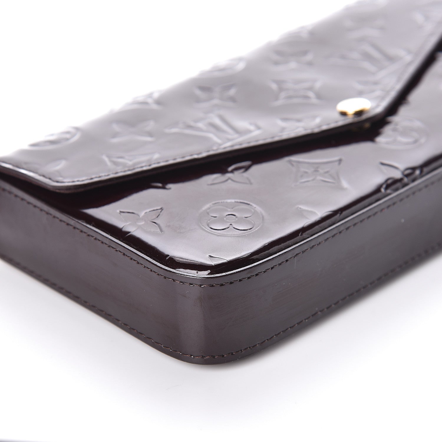 Louis Vuitton Vernis Pochette Felicie Chain Wallet Amarante 8 of 10