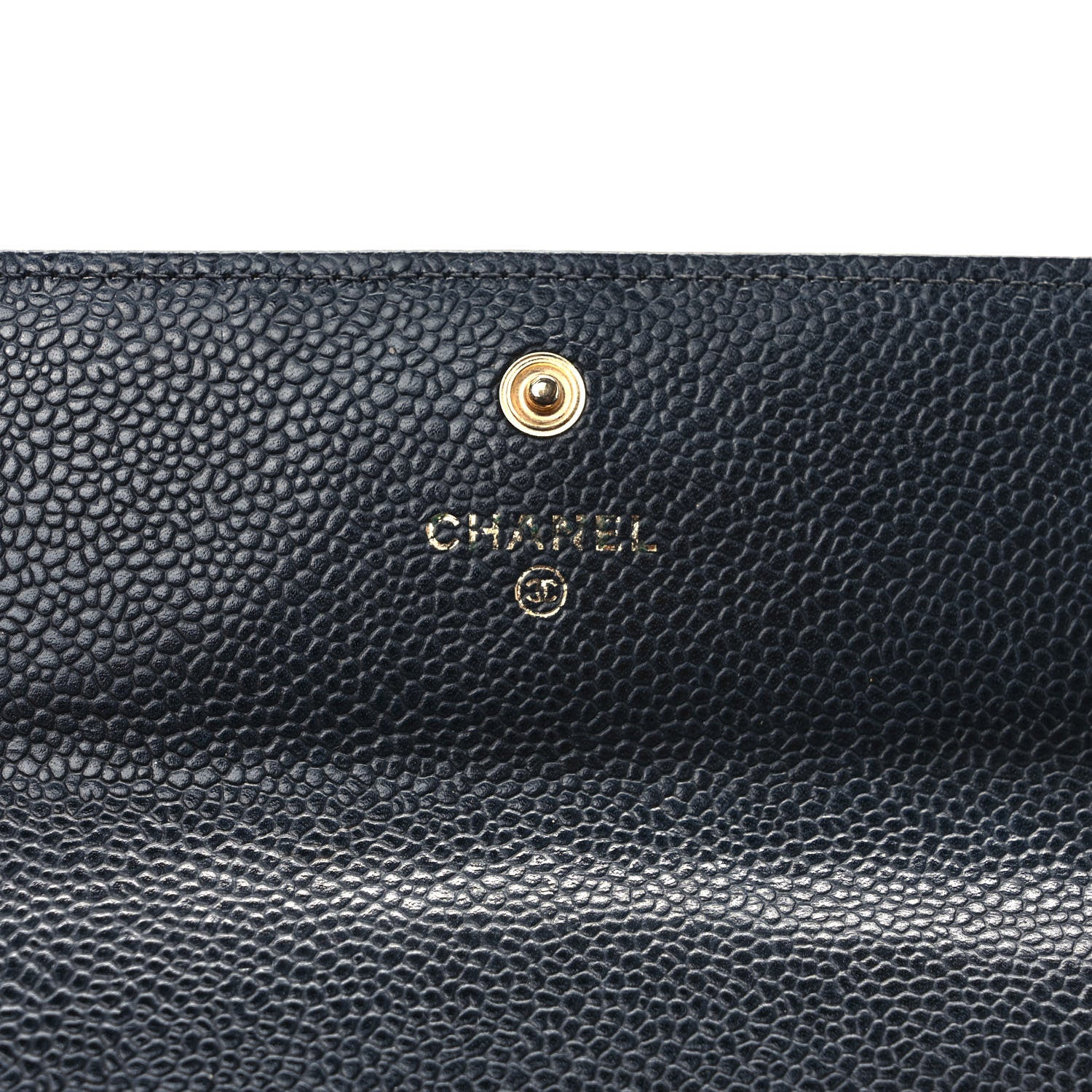 Chanel Caviar Quilted Large Gusset Flap Wallet Black 6 of 8