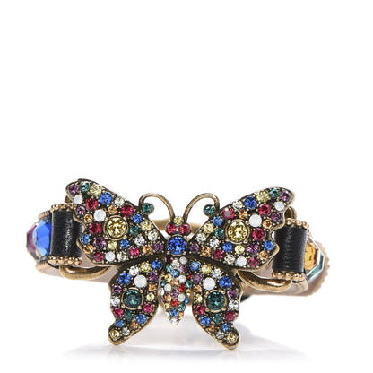 Gucci Calfskin Crystal Butterfly Bracelet Multicolor 1 of 7