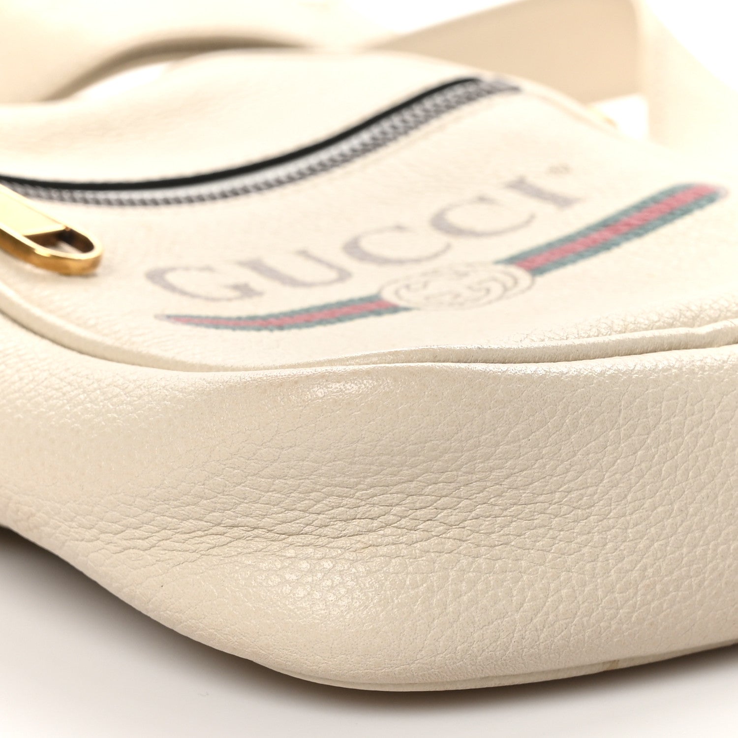 Gucci Grained Calfskin Mini Logo Messenger Bag White 10 of 12