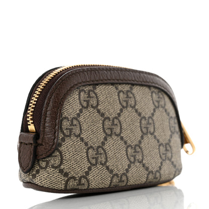 Gucci GG Supreme Monogram Web Ophidia Dome Key Pouch Beige New Acero 3 of 8