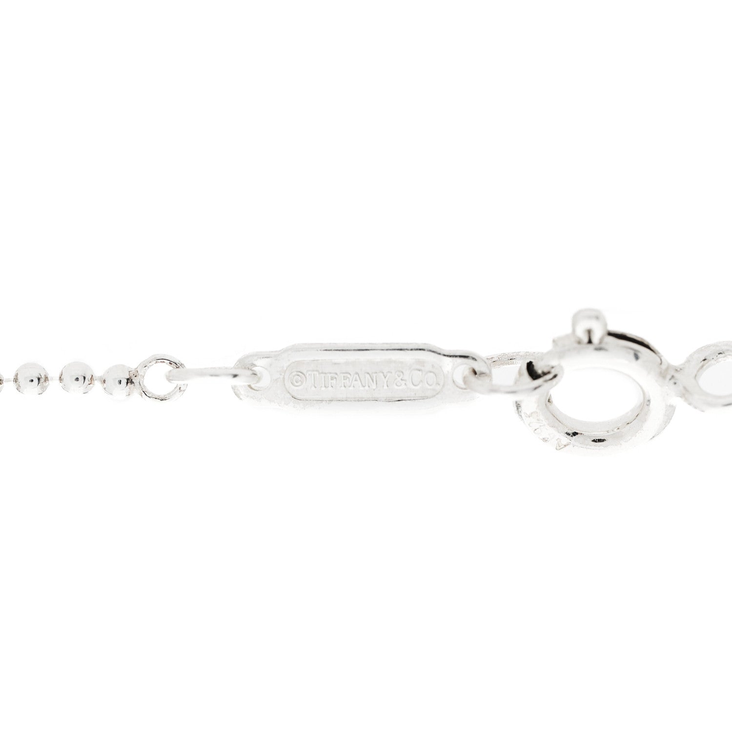 Tiffany Sterling Silver 1.2mm Bead Chain Necklace 18" 5 of 6