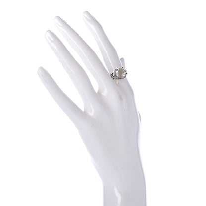 David Yurman Sterling Silver Diamond Prasiolite 10mm Petite Wheaton Ring 51 5.75 2 of 5