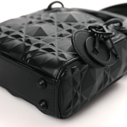 Christian Dior Calfskin Cannage Diamond Micro Lady Dior Black 9 of 9