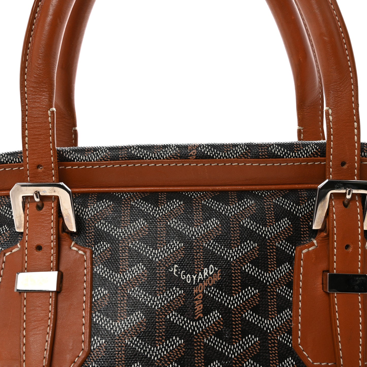 Goyardine Ambassade MM Briefcase Black Gold