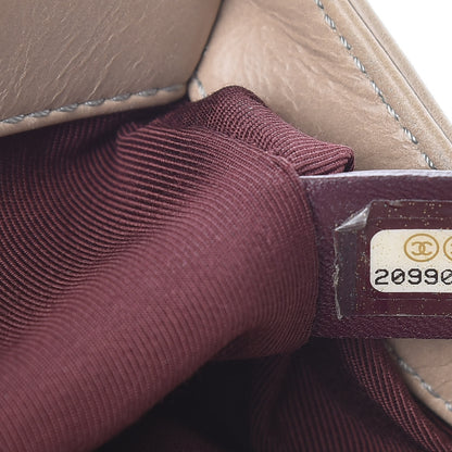 Chanel Glazed Calfskin Quilted Small Boy Chained Flap Beige 7 of 15