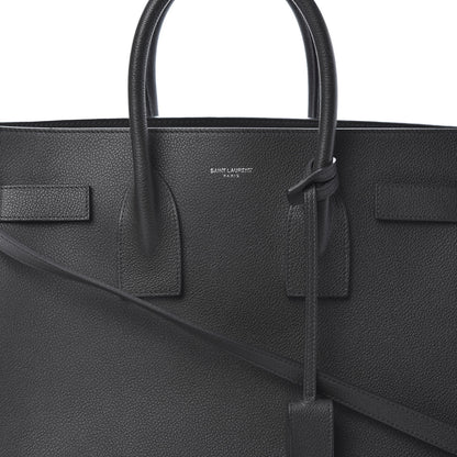 Saint Laurent Grained Calfskin Small Sac De Jour Coal 7 of 9