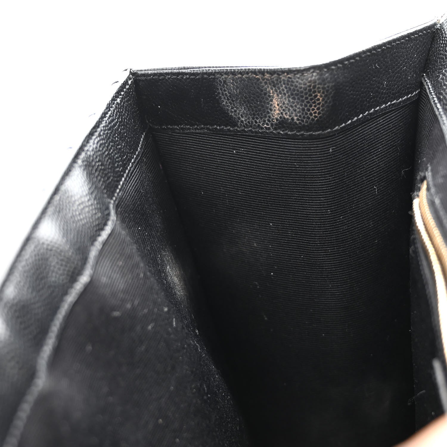 Saint Laurent Grain De Poudre Matelasse Chevron Large Monogram Satchel Black 8 of 14