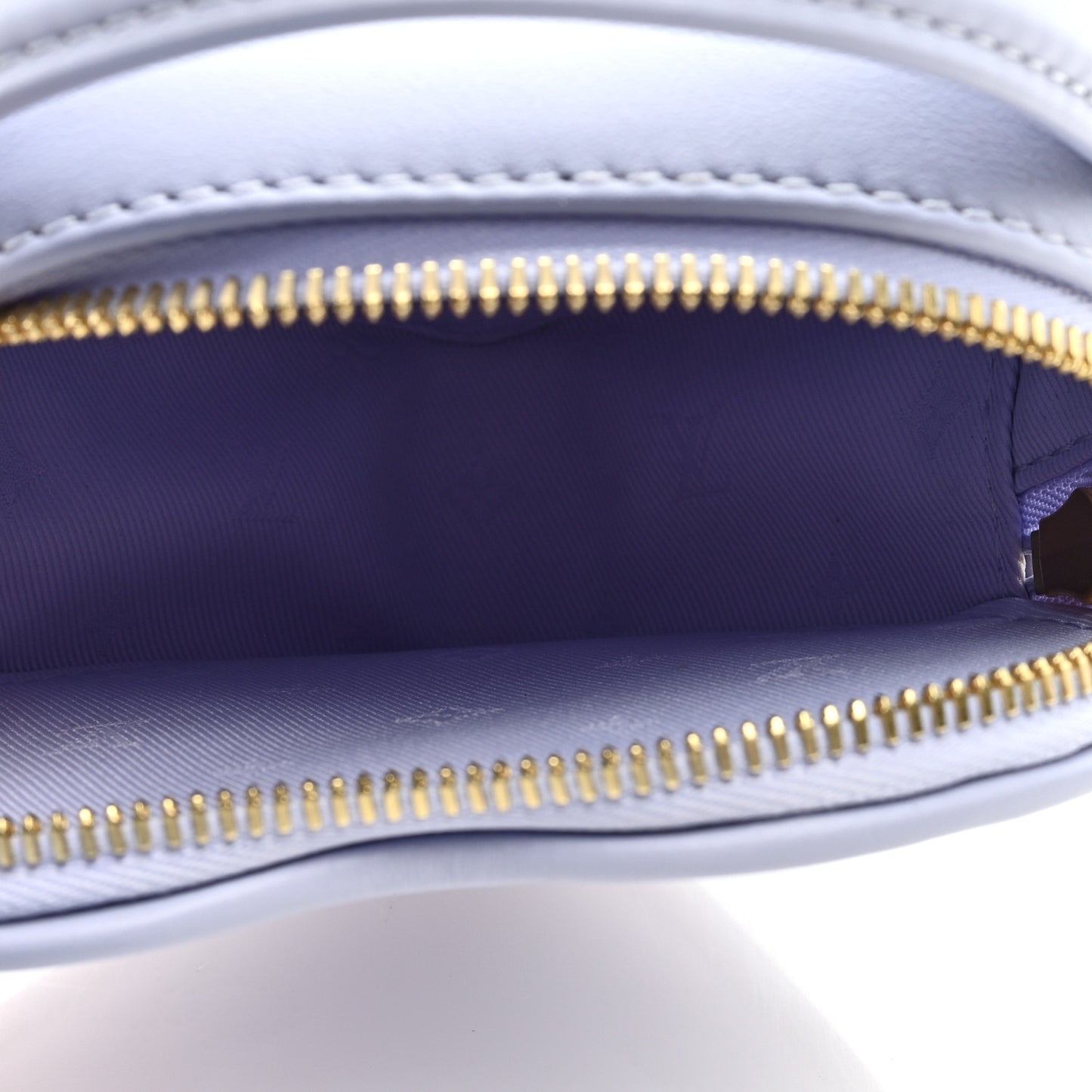 Calfskin Embroidered Monogram Pop My Heart Bag Pouch Lilac