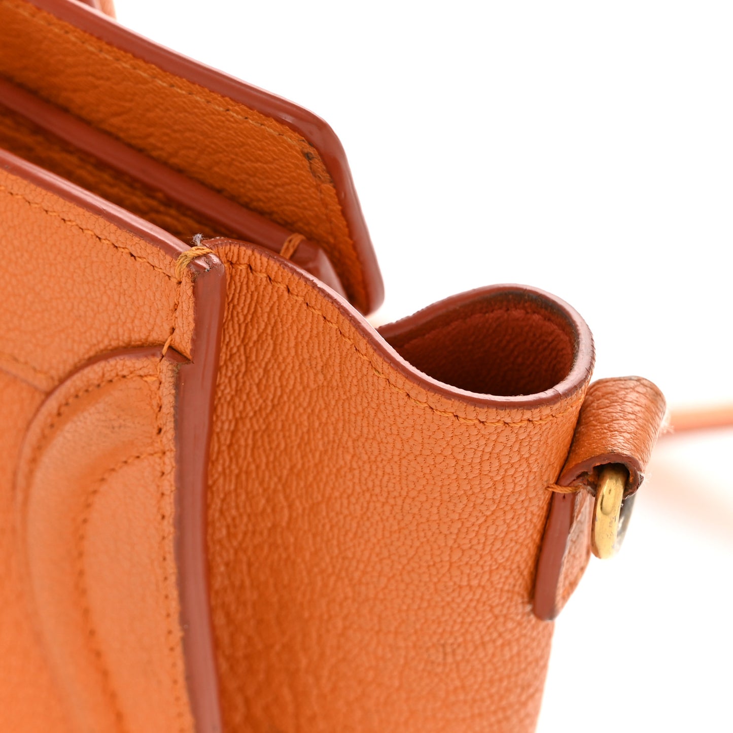 Goatskin Nano Luggage Orange