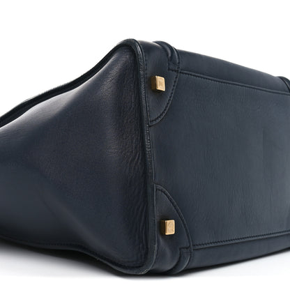 Celine Smooth Calfskin Mini Luggage Navy Blue 8 of 9