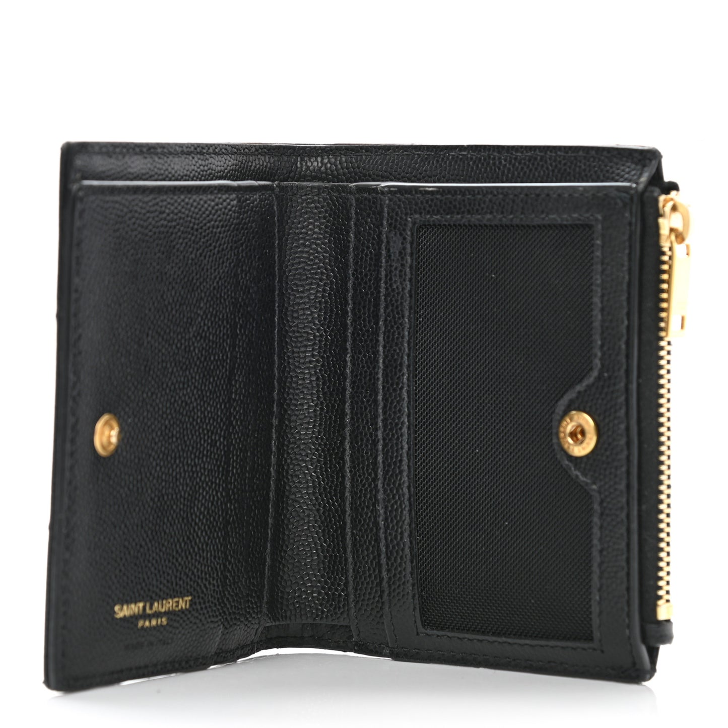 Grain De Poudre Matelasse Chevron Monogram Zipped Card Case Black
