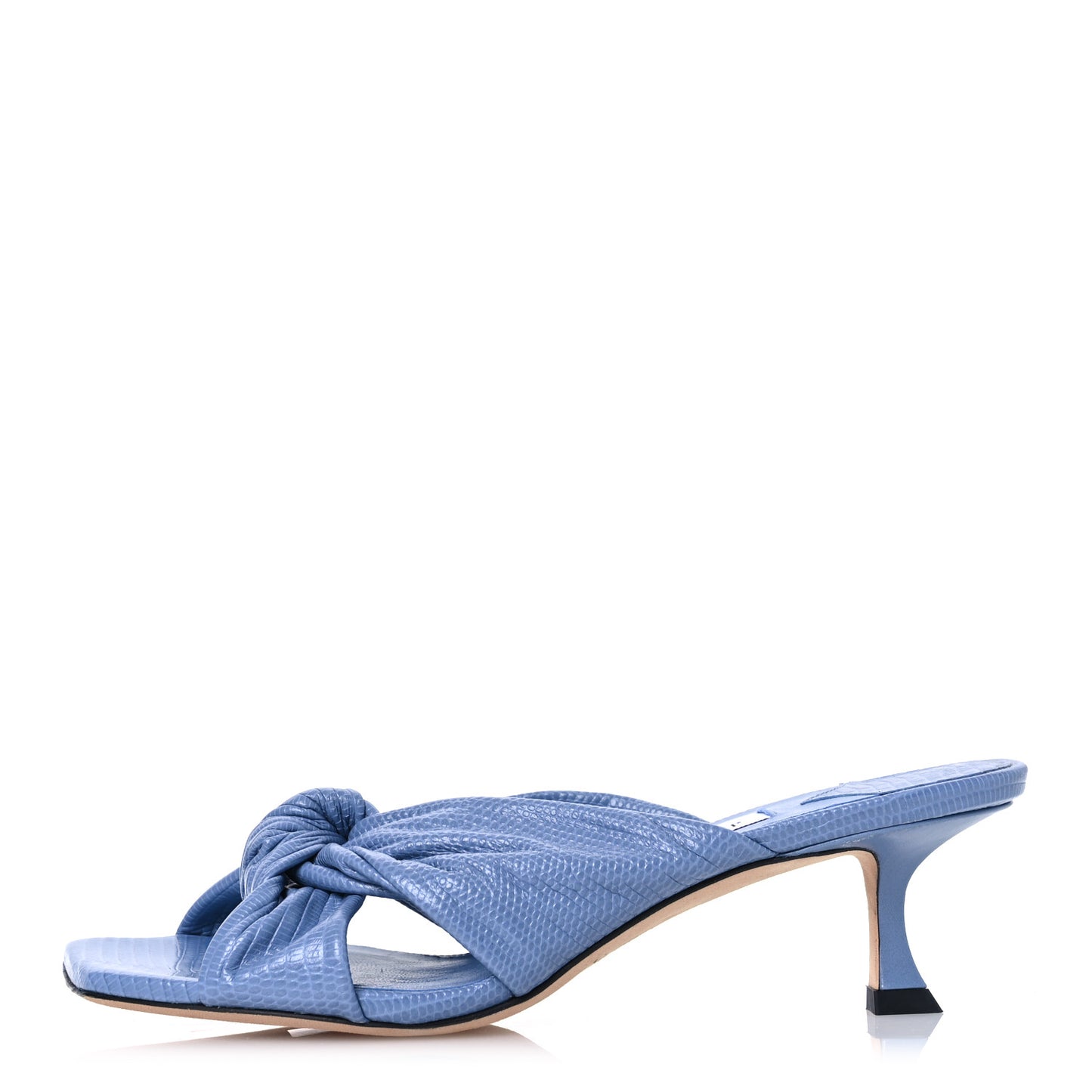 Nappa Embossed Lizard Avenue 50 Mules 37 Denim