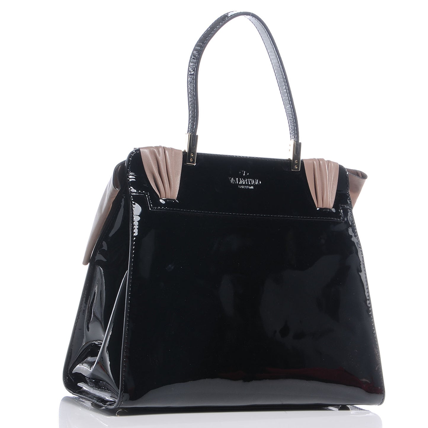 Patent Raffia Leopard Print Medium Aphrodite Bow Satchel Black