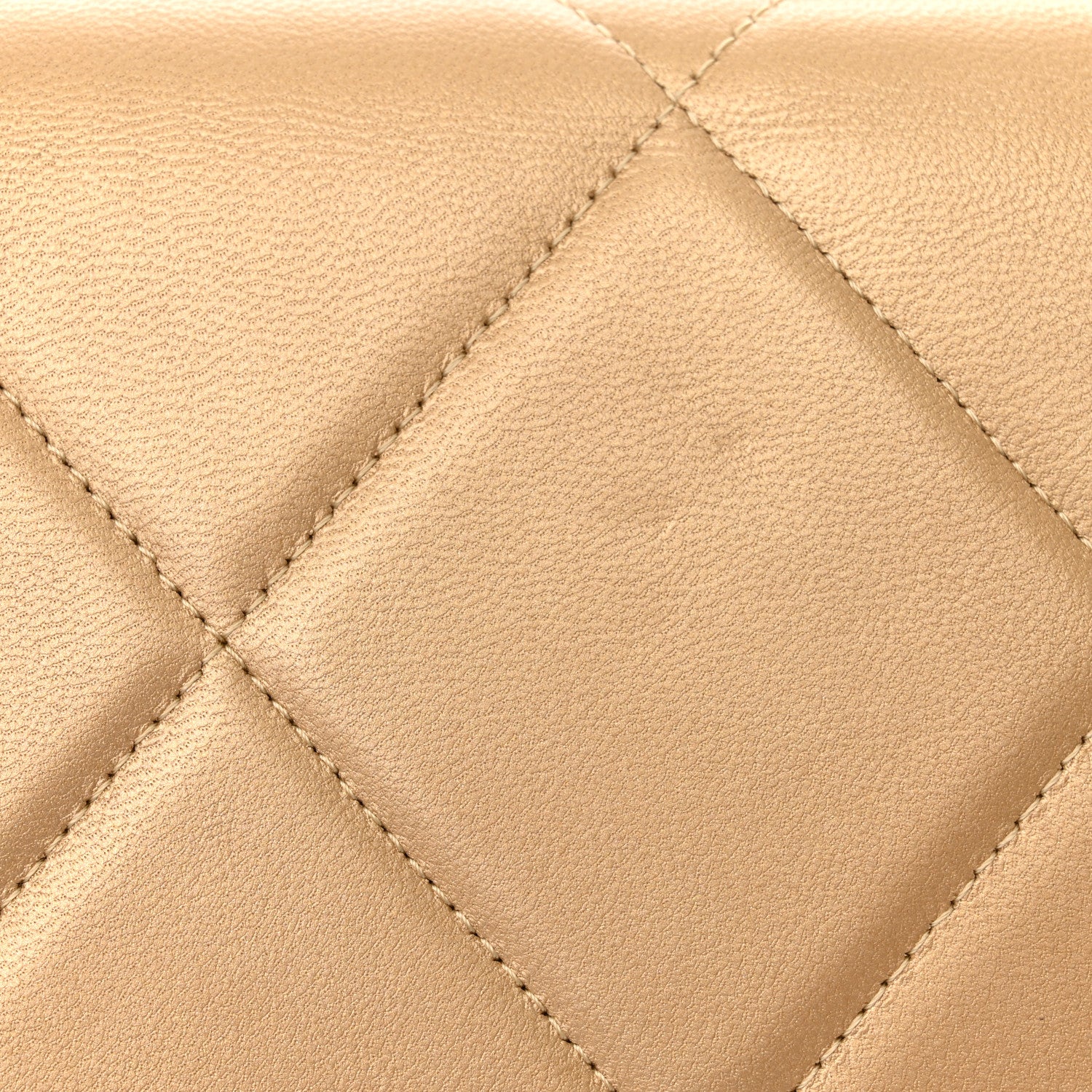 Chanel Metallic Goatskin Quilted Chanel 19 Wallet On Chain WOC Gold 17 of 18