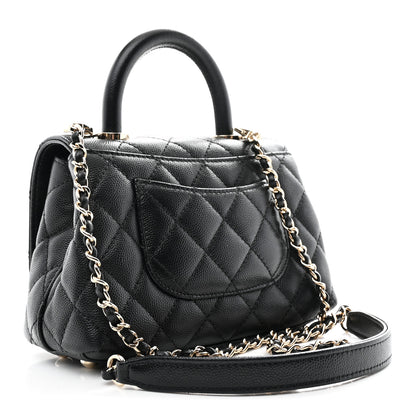 Chanel Caviar Quilted Extra Mini Coco Handle Flap Black 3 of 10