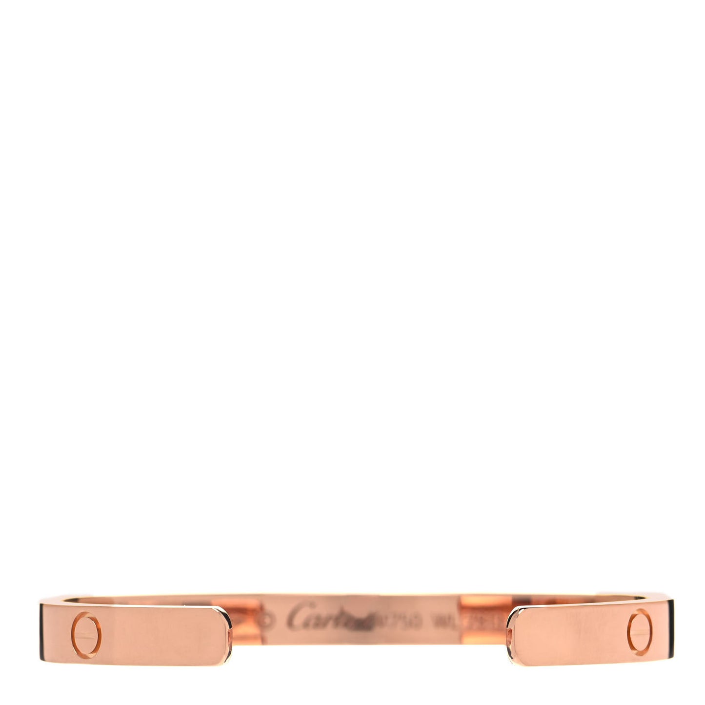 18K Pink Gold LOVE Cuff Bracelet 17