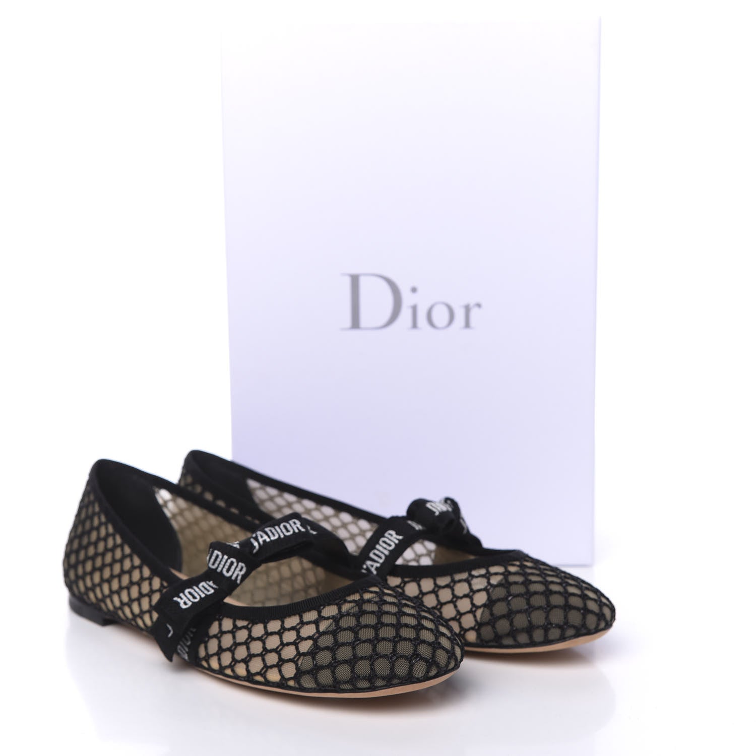 Christian Dior Resille Ribbon Miss J'Adior Ballet Flat 39.5 Black 9 of 9