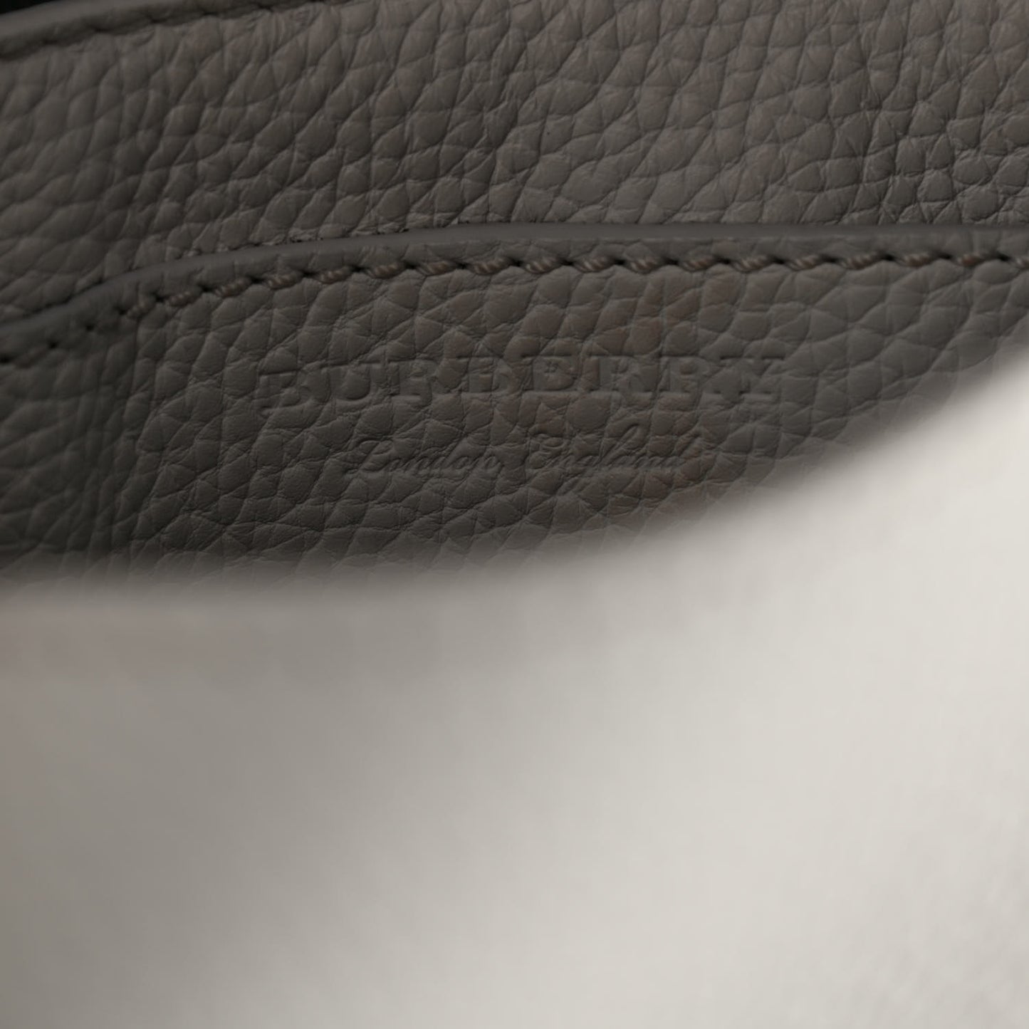 Grainy Calfskin Embossed Small Messenger White