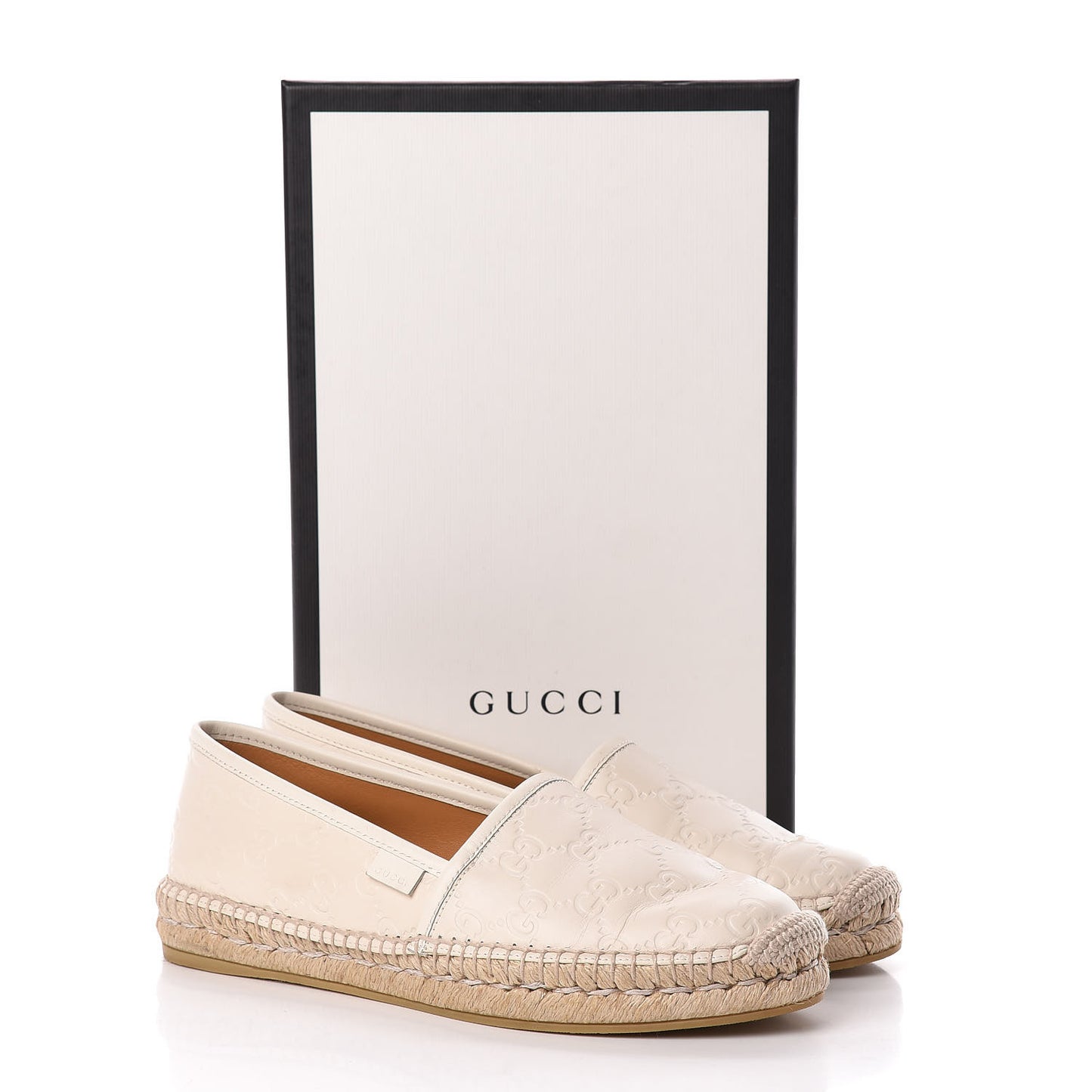 Guccissima Signature Espadrilles 38 Mystic White