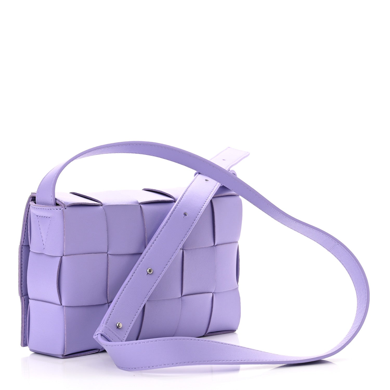 Bottega Veneta Lambskin Intreccio Cassette Crossbody Bag Wisteria 3 of 8
