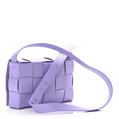 Bottega Veneta Lambskin Intreccio Cassette Crossbody Bag Wisteria 3 of 8