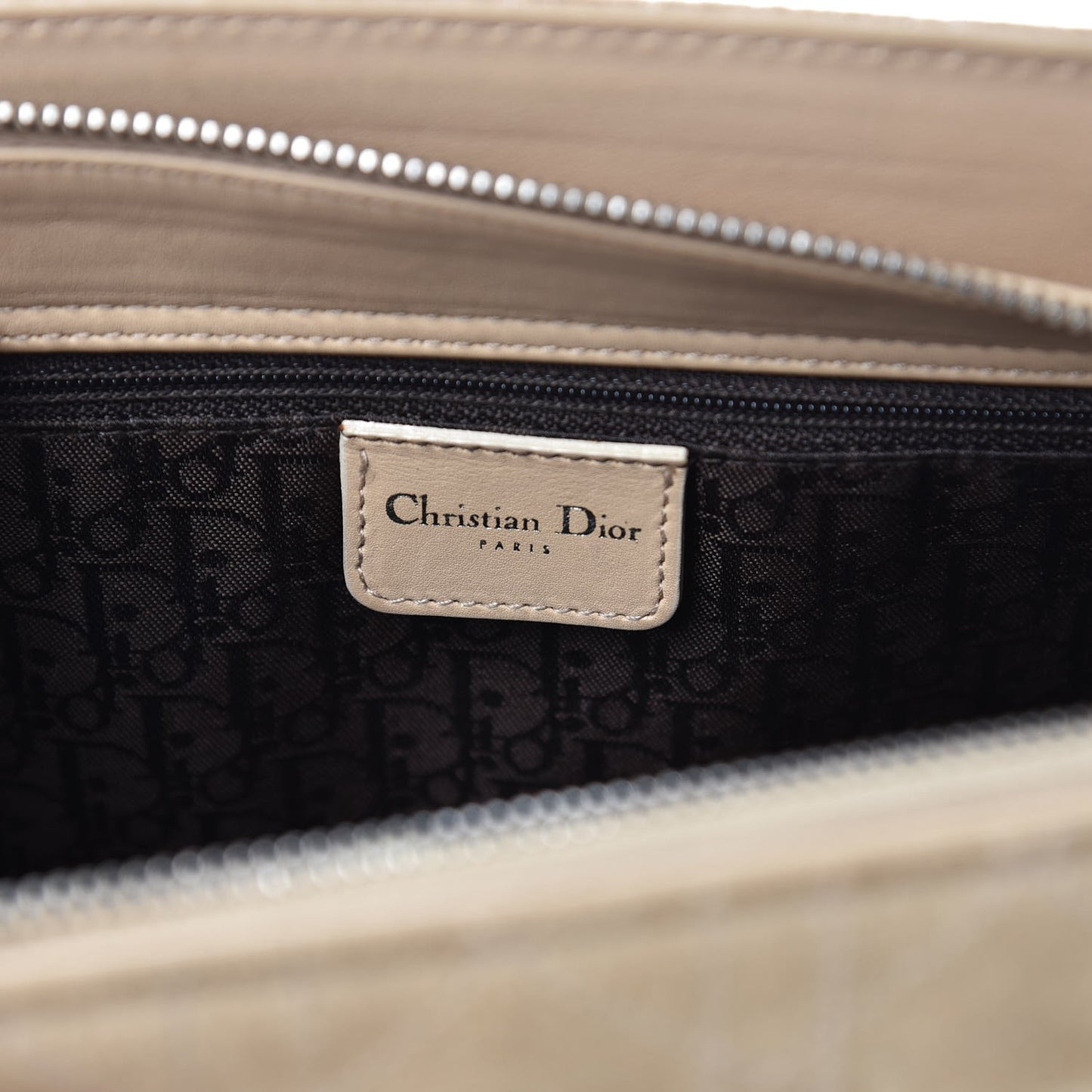 Suede Cannage Stitched East West Lady Dior Beige