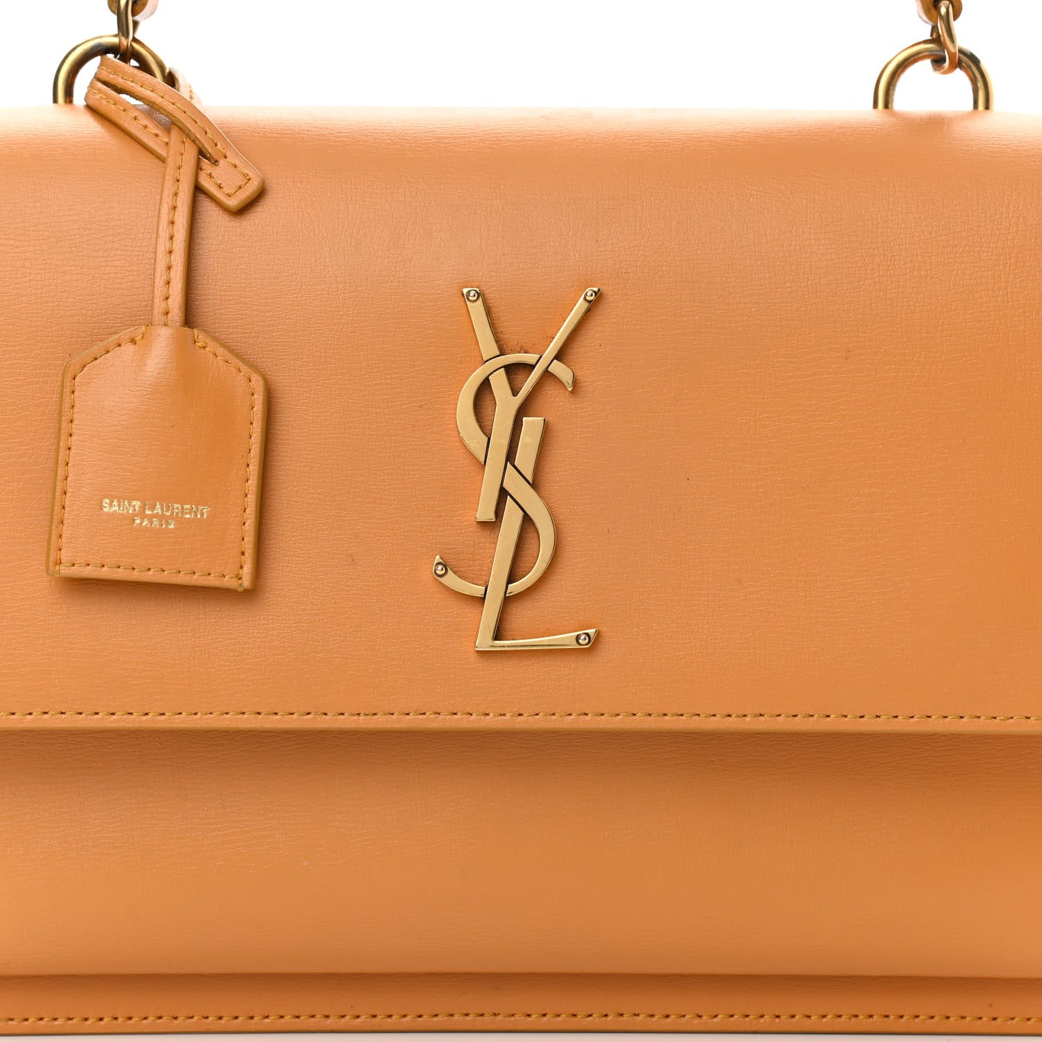 Saint Laurent Calfskin Medium Monogram Sunset Cheddar 8 of 19