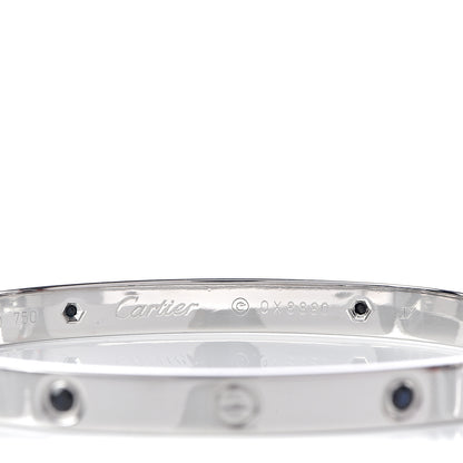Cartier 18K White Gold Blue Sapphire LOVE Bracelet 20 4 of 4