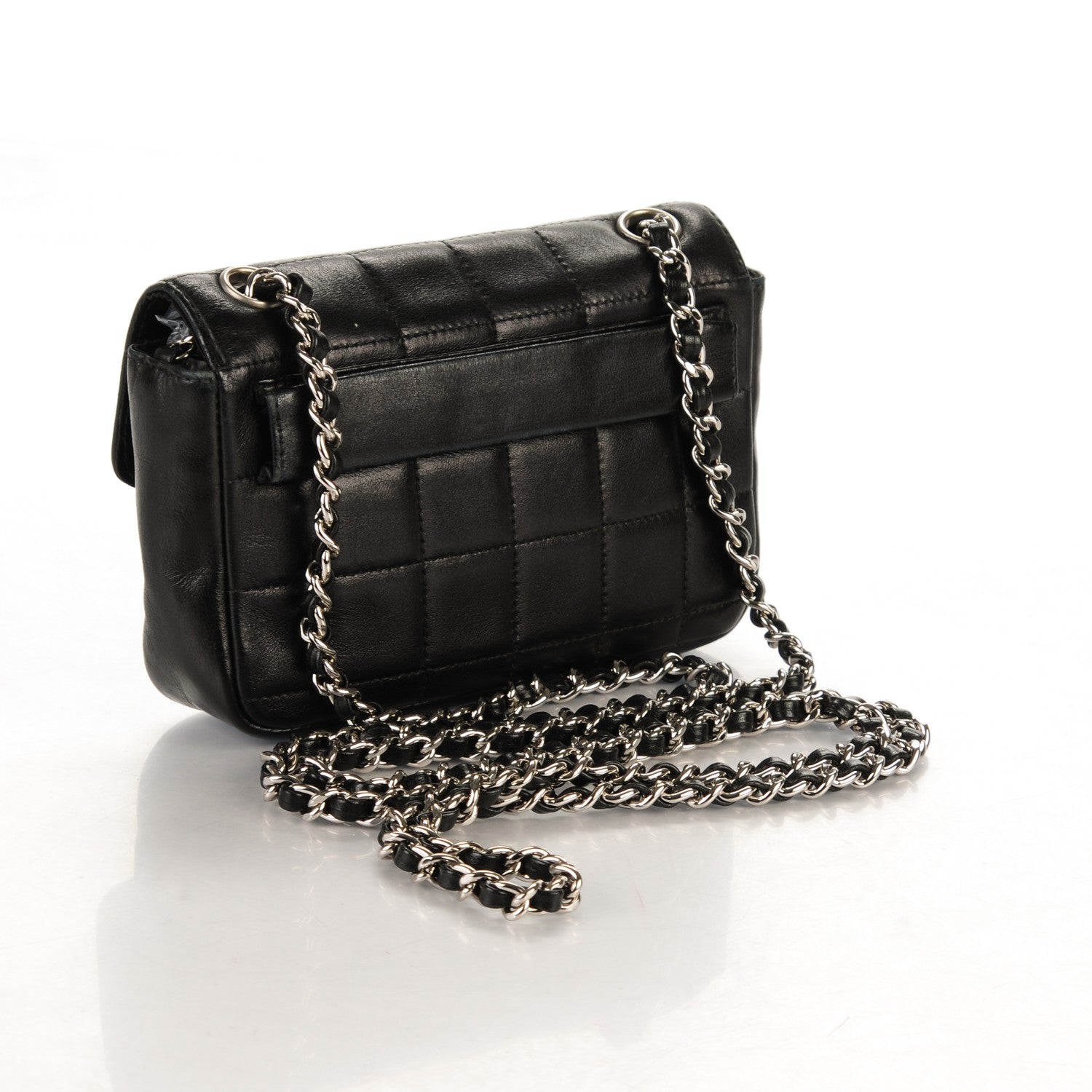 Chanel Lambskin Quilted Chocolate Bar Mini Flap Black 3 of 8