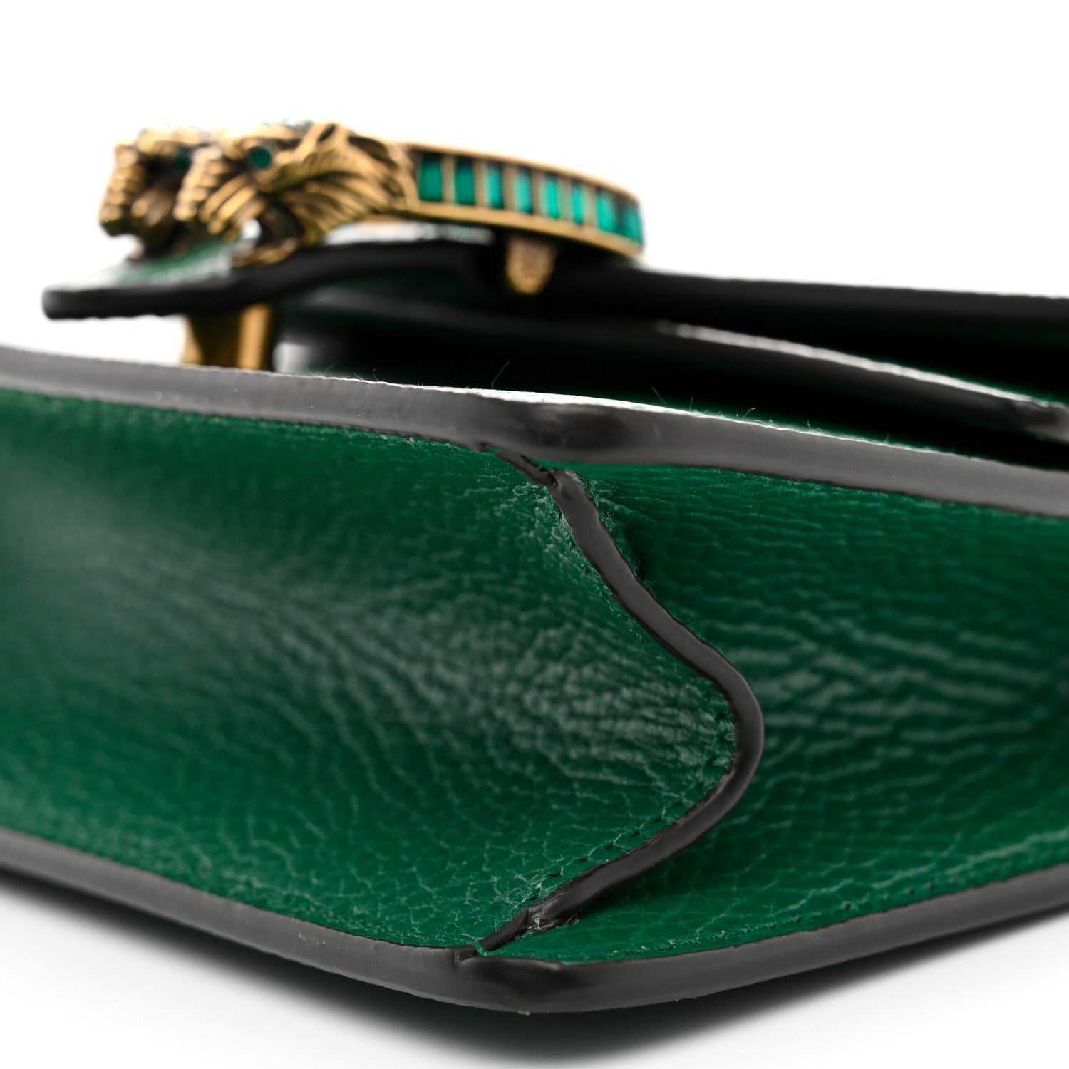 Gucci Dollar Calfskin Crystal Mini Dionysus Top Handle Bag Emerald 10 of 10