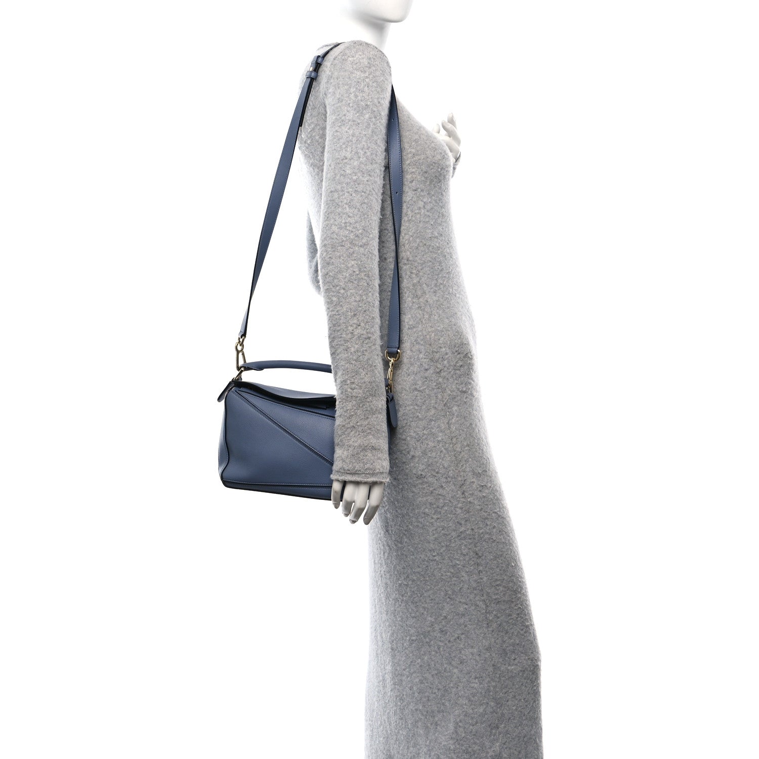 Loewe Calfskin Small Puzzle Bag Atlantic Blue 2 of 9