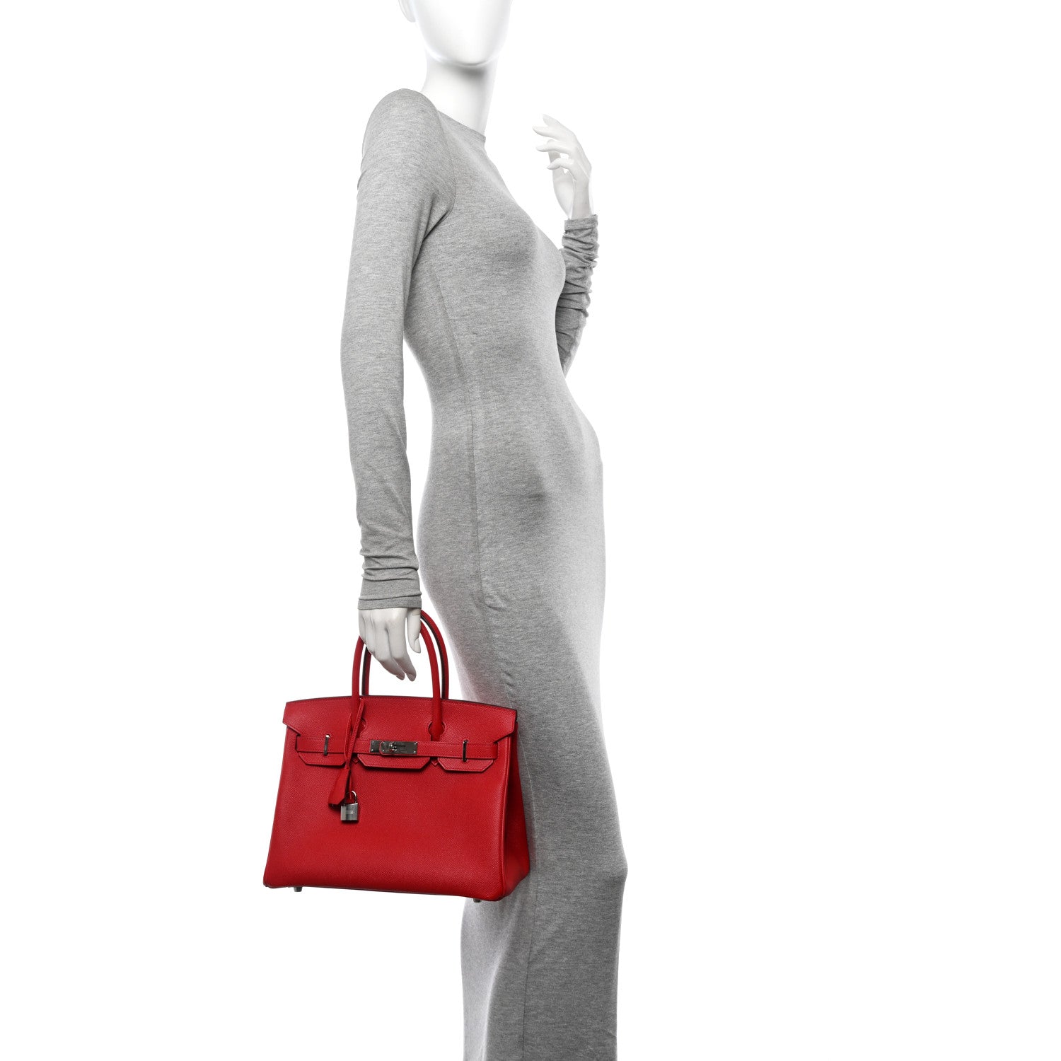 Hermes Epsom Birkin 30 Rouge Casaque 2 of 13
