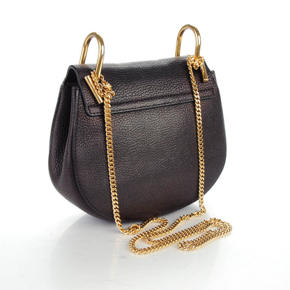 Chloe Grained Lambskin Mini Drew Shoulder Bag Black 3 of 9