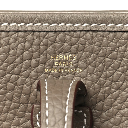 Hermes Taurillon Clemence Amazone Evelyne TPM Etoupe Bleu Indigo 6 of 11