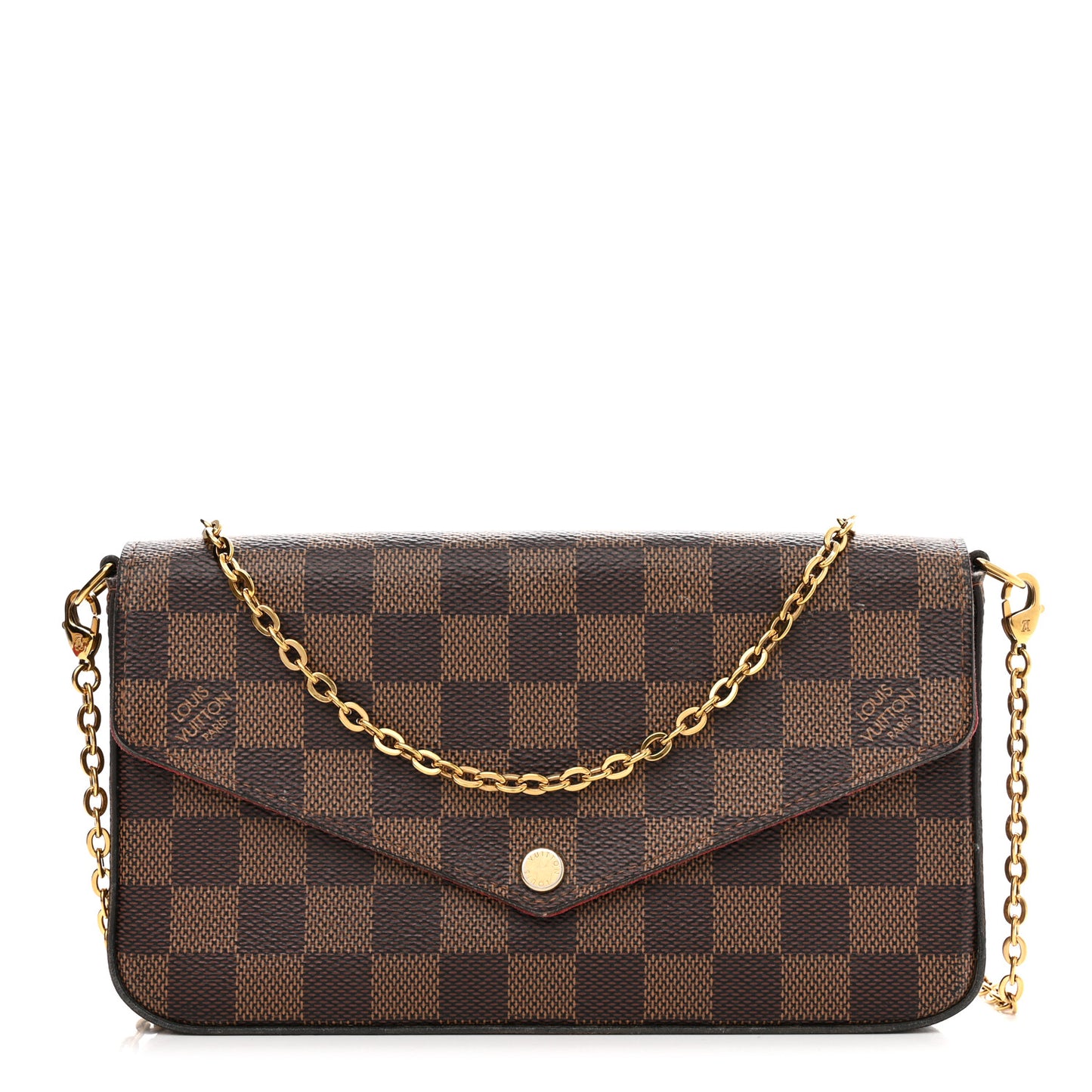 Damier Ebene Pochette Felicie Chain Wallet