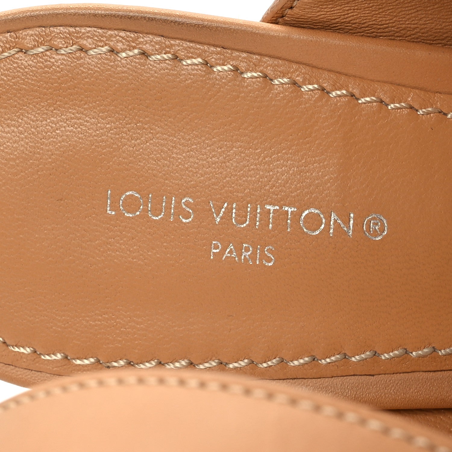 Louis Vuitton Damier Azur Starboard Wedges 38 Tan 9 of 13