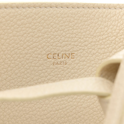 Celine Soft Grained Calfskin Small Belt Cabas Phantom Cream 6 of 12