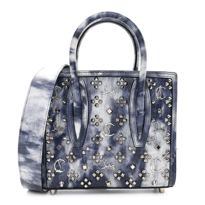 Christian Louboutin Metallic Calfskin Tie Dye Spikes Loubinthesky Mini Paloma Multicolor Silver 1 of 9