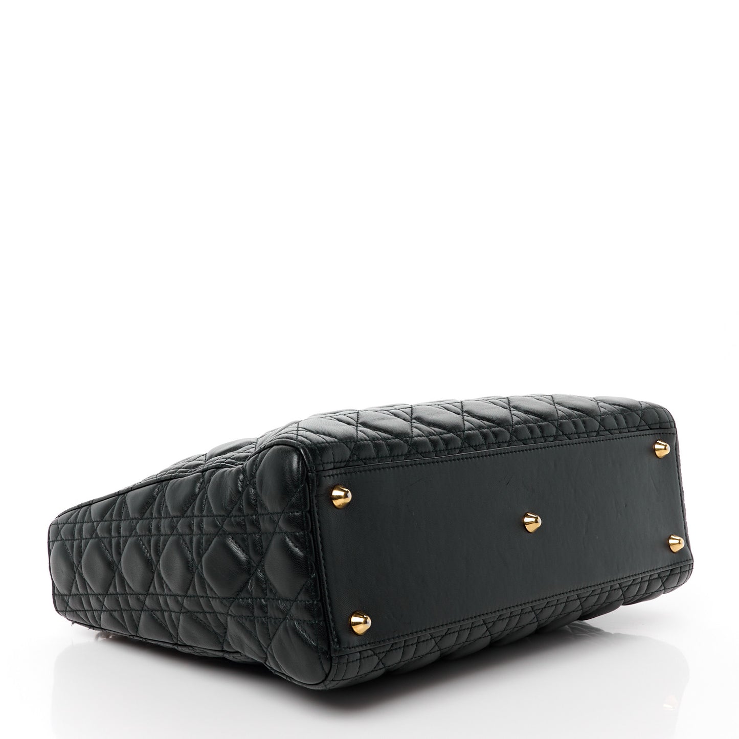 Lambskin Cannage Large Lady Dior Black