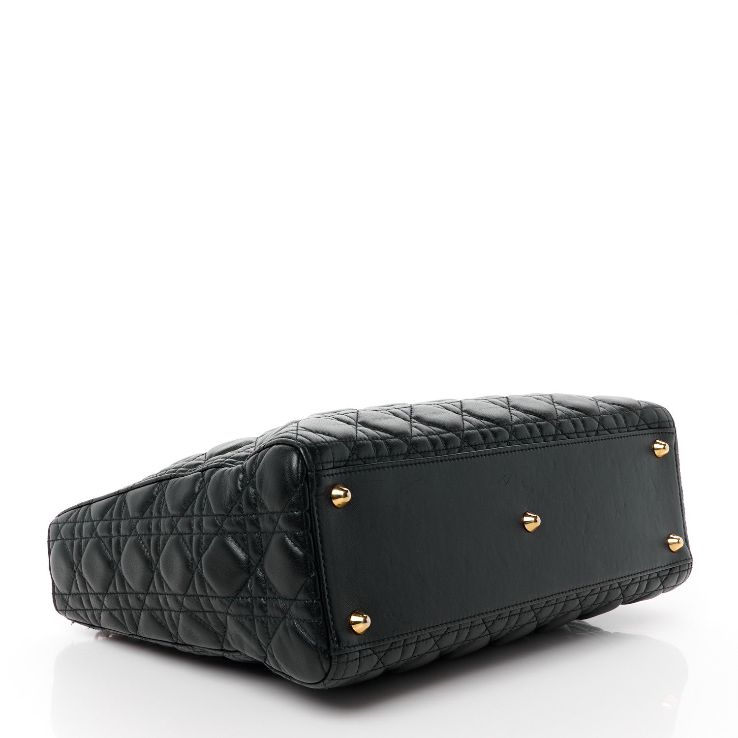 Christian Dior Lambskin Cannage Large Lady Dior Black 4 of 14