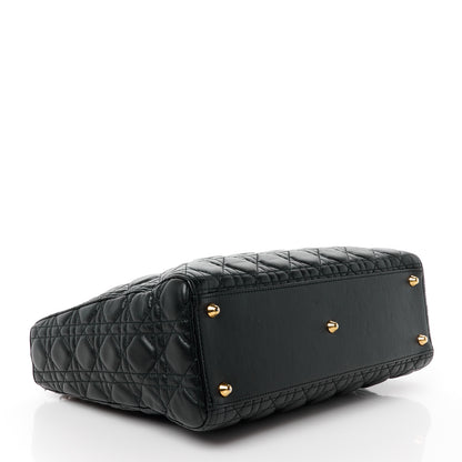 Christian Dior Lambskin Cannage Large Lady Dior Black 4 of 14