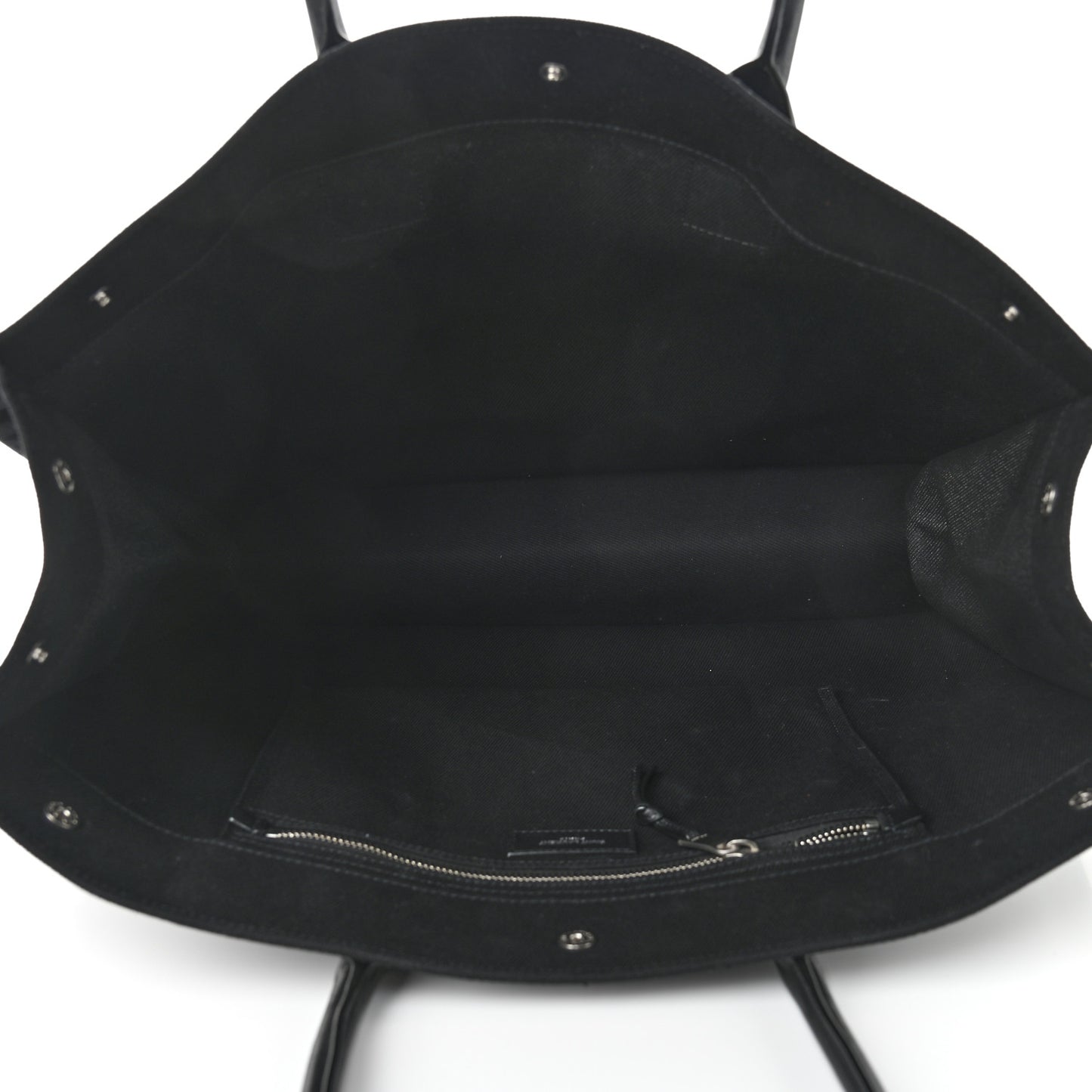 Linen Calfskin Rive Gauche Tote Black