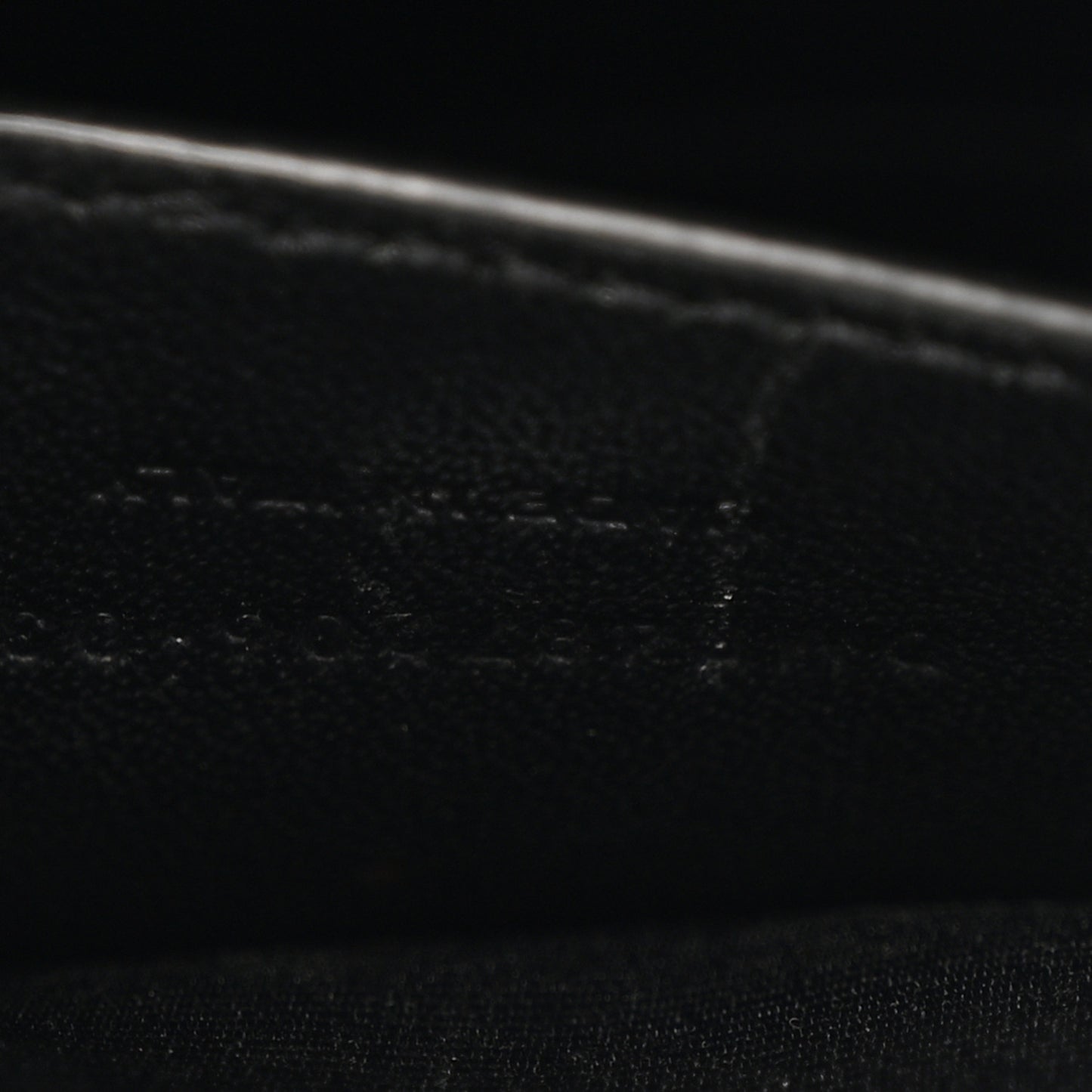 Grain De Poudre Textured Mixed Matelasse Triquilt Medium Monogram Monochrome Satchel Black