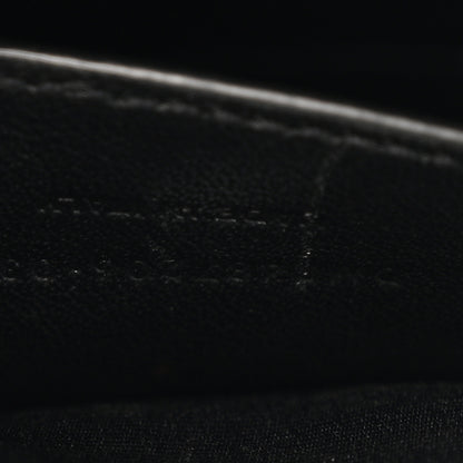 Saint Laurent Grain De Poudre Textured Mixed Matelasse Triquilt Medium Monogram Monochrome Satchel Black 7 of 15