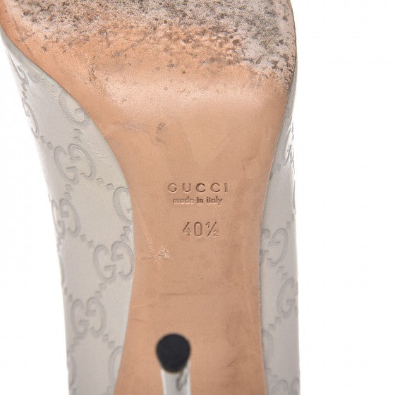 Guccissima Peep Toe Pumps 40.5 White